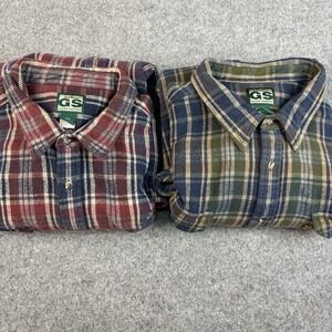 Guide Series GS Flannel Shirts Mens 4XLT Lot 2 Plaid Button Down Outdoor Hunting